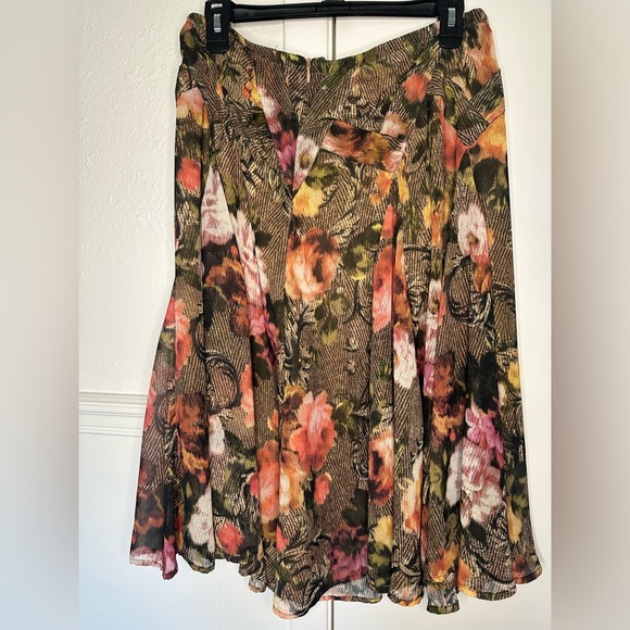 Coldwater Creek multicolored pull on midi skirt size PM - Picture 4 of 9